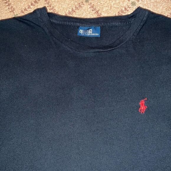 Polo Ralph Lauren Black T-shirt w Red Logo - L - Picture 2 of 6